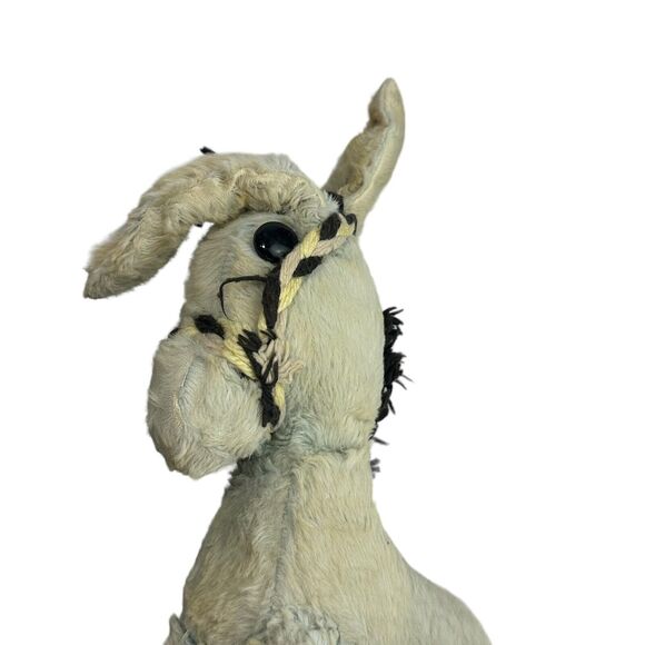 vintage wind up musical plush donkey - Picture 5 of 11